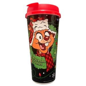 Universal Studios Souvenir Cup Reusable Holiday Christmas Earl the Squirrel 2022